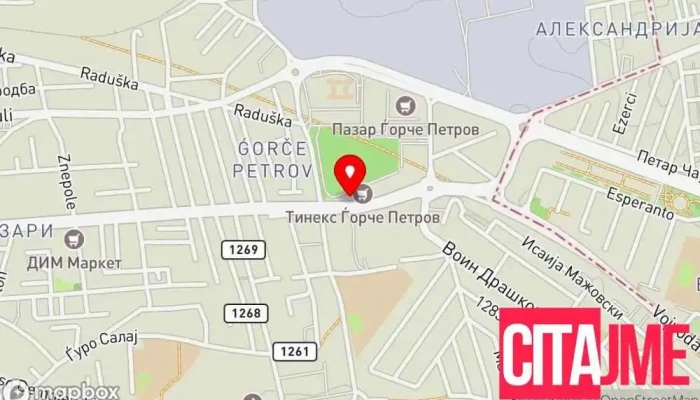 Vodovod I Kanalizatsija   Punkt Gjorche Petrov мапа - Скопје