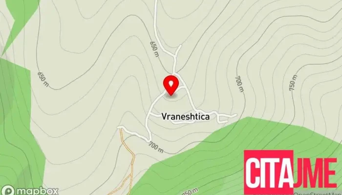 Vraneshtitsa мапа - Вранештица