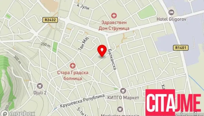 Zhelezarija Roster мапа - Струмица
